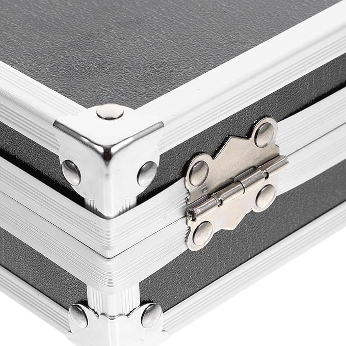 ERINGOGO Multi-Functional Aluminum Alloy Toolbox 4.3In Portable Small Tool Storage Case with Lock Lightweight Durable Organizer for Electronics Instruments Travel