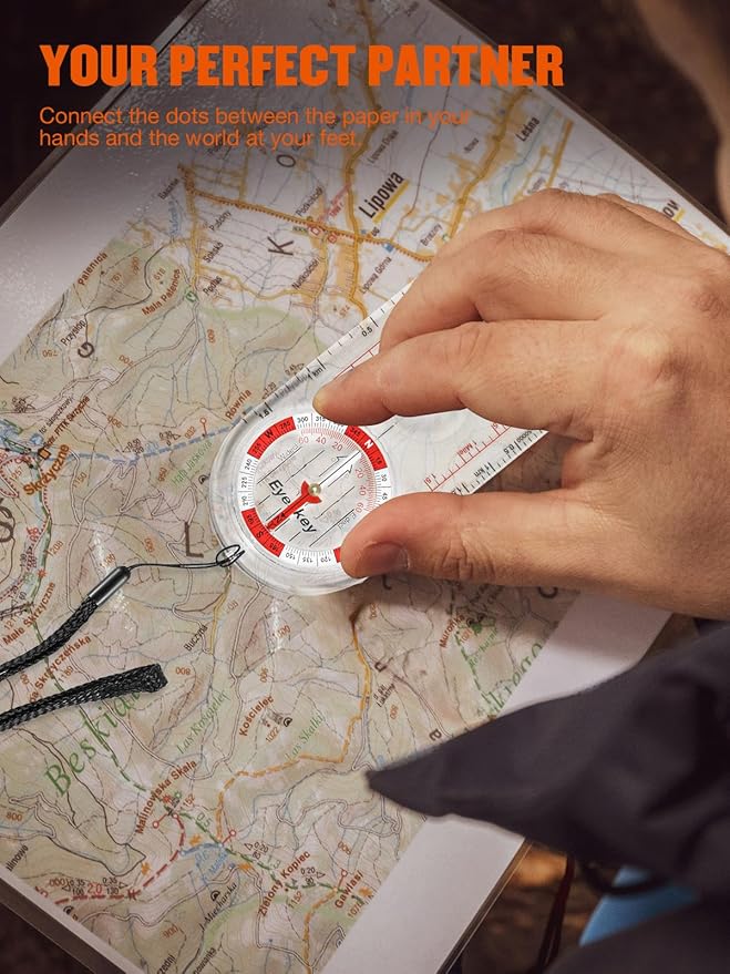Eyeskey Advanced Orienteering Compass for Hiking & Navigation