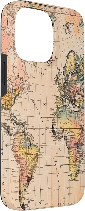 World Map ,Old Map of the World Case for iPhone 14 Pro Max