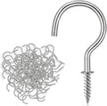 Cup Screw Hooks,3/4 inch Metal Screw in Ceiling Hooks,160 Pack Metal Plant Hanger Hook, Wind Chimes Hook Kitchen Cup Hooks Great for Hanging Indoor & Outdoor Use(Silver)