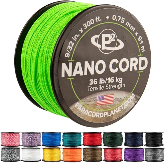 Paracord Planet Nano Cord –Lightweight Nylon Nano Paracord – Great for Arts & Crafts, Home Décor, Camping and More!