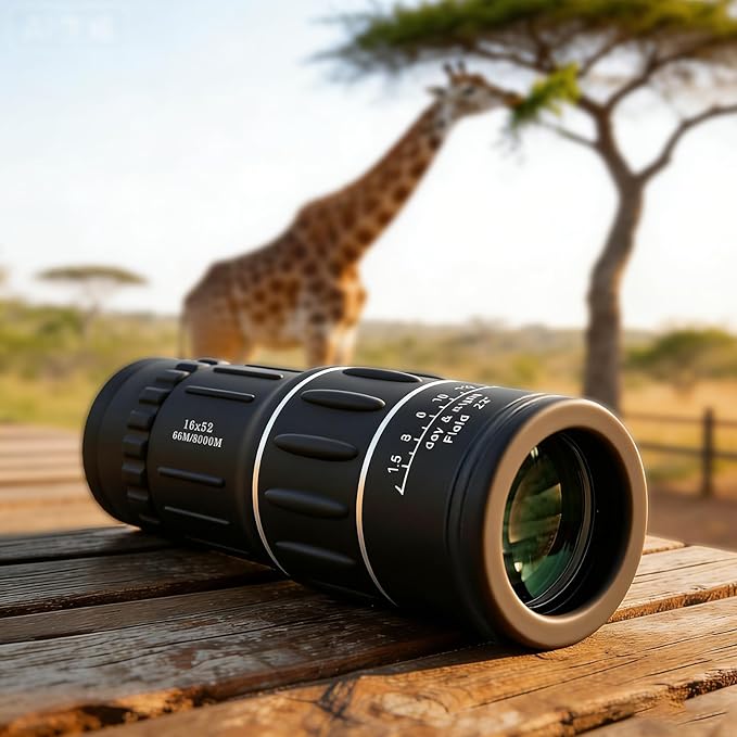 16X52 Monocular Telescope High Power for Adults, Compact Prism Monocular with HD Lens for Bird Watching, Hiking, Travel & Outdoor Activities