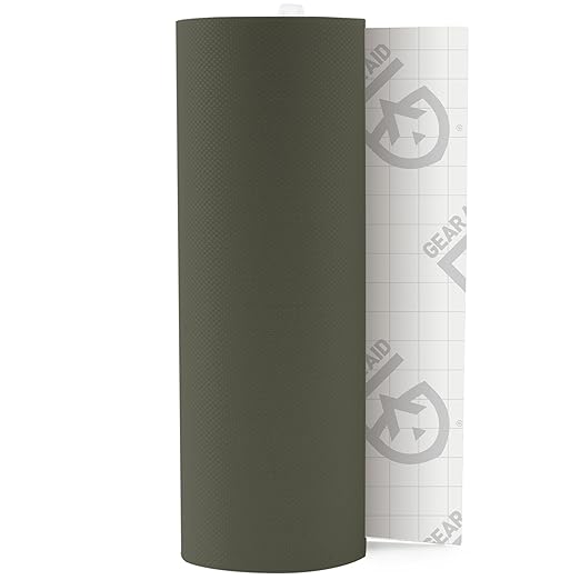 GEAR AID Tenacious Tape 3” x 20” Nylon Fabric Gear Repair Tape, Fix Holes and Rips in Puffy Jackets, Rain Gear, Tents, Sleeping Bags and Outdoor Equipment, OD Green, 1 Roll