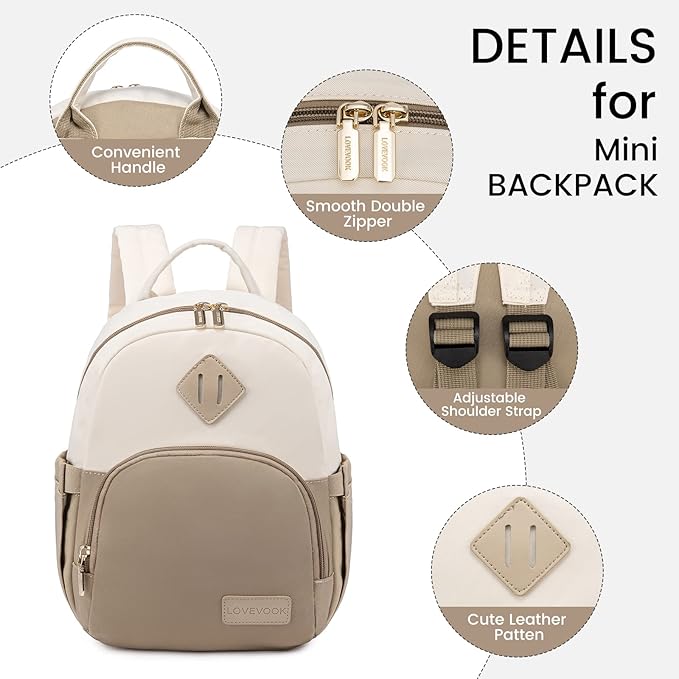 LOVEVOOK Mini Backpack for Women Light Weight Small Waterproof Backpack Purses Daily Backpack… | Light Weight