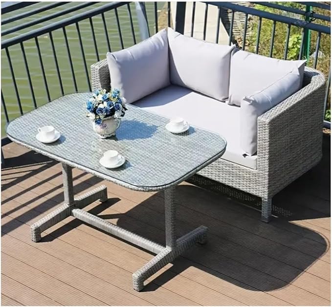 Gradient Grey Rattan Weaving Material for Wicker Furniture Repair High Strength Wicker Fix Kit Flat PE Woven Knit for Chair Table Storage Baskets Makeover and Crafting