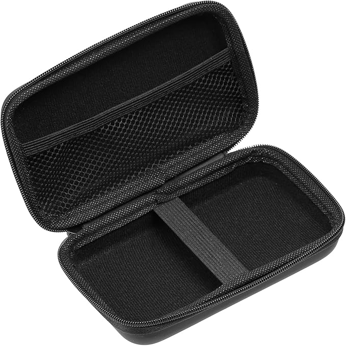 PATIKIL 7.48x5.12 Electronic Organizer Case, 1Pcs EVA Hard Waterproof Rectangle Travel Carrying Case with Zipper for Digital Multimeter, Camera, Charger Cord, Earphone, Black