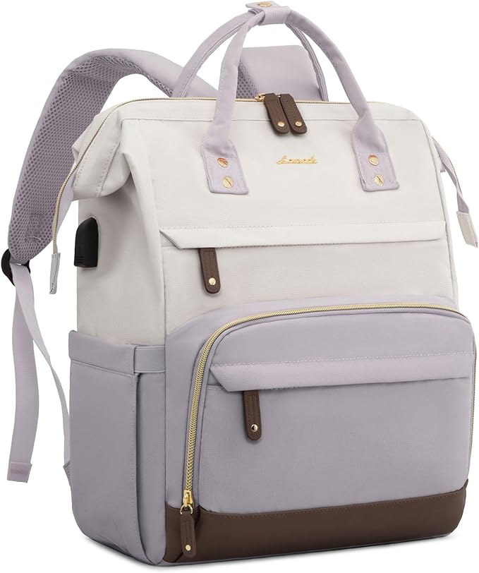 LOVEVOOK Laptop Backpack for Women, 15.6 Inch Work Business Backpacks Purse With Large Capacity, Waterproof Nurse Bag College Bookbag for School, Waterproof Casual Daypack for Travel