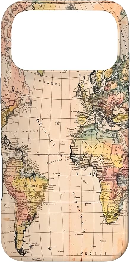 World Map,Old Map of The World Case for iPhone 17 Pro Max
