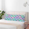 Body Pillow Covers Mermaid Body Pillowcase 20"X54", Mermaid Scales Couch Body Pillow Cases for Home Bedroom, Outdoor Body Cushion Cover for Men Women