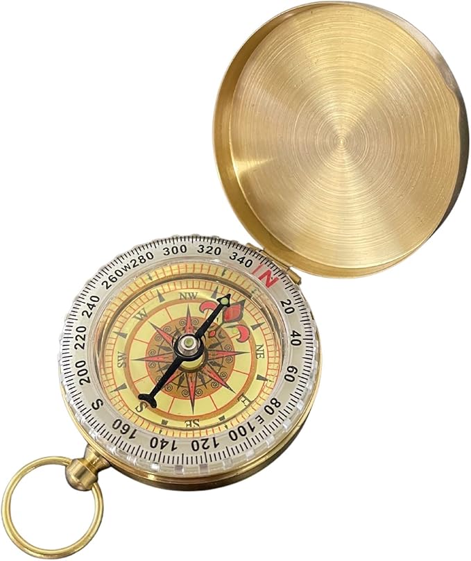 SharpSurvival Military-Grade Glow-in-The-Dark Compass – Waterproof Metal Navigation Tool for Camping, Hiking, Hunting, Survival & Orienteering – Compact & Lightweight