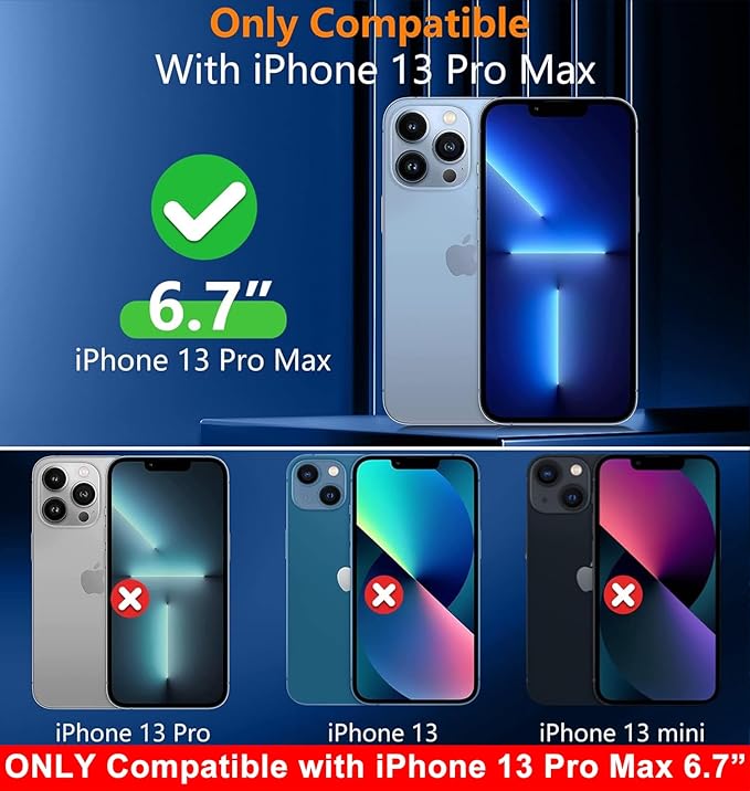 SPIDERCASE Only Designed for iPhone 13 Pro Max Case, Slim Thin Phone Case Only for iPhone 13 Pro Max 6.7", Clear