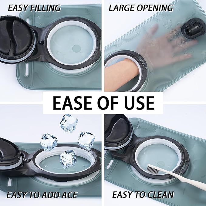 HEIKLN Hydration Bladder 1.5L-2L-2.5L-3L,Leak Proof Water Reservoir, BPA Free Military Water Storage Bladder Bag Hydration Pack Replacement Easy Clean for Bicycling Hiking Camping Hunting Running