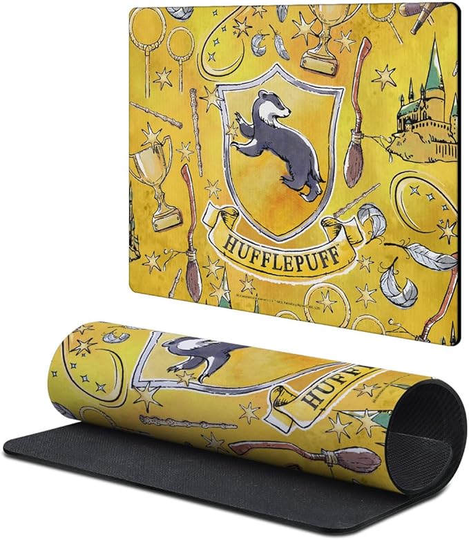 Head Case Designs Officially Licensed Harry Potter Hufflepuff Graphics 9.84 x 11.81 x 0.12 inches (250 x 300 mm) - S Gaming Office Desk PC Keyboard Mouse Mat Pad