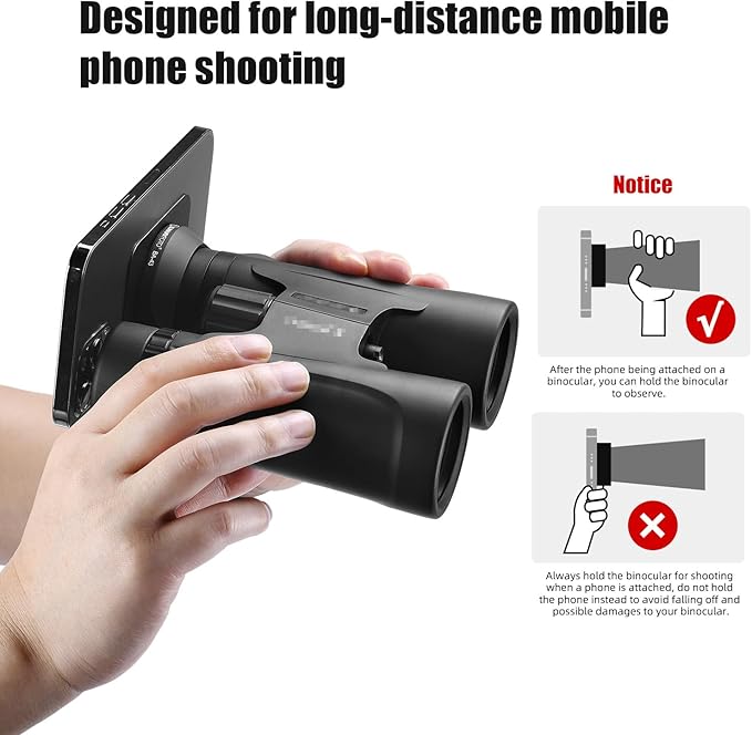 Cell Phone Photography Adapter for Binocular, Universal Smartphone Mount for Binocular,Capture Photos and Video Through Binocular, 2502
