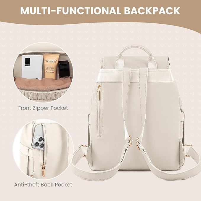 LOVEVOOK Backpack Purse for Women,Small Backpack for Women for Travel Work,Cute Backpack Daypack With Anti-theft Pocket,Fashion Ladies Backpack for Daily College Shopping