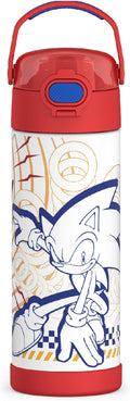 THERMOS FUNTAINER 16 Ounce Stainless Steel Vacuum Insulated Bottle with Wide Spout Lid,Sonic,(Pack of 6)