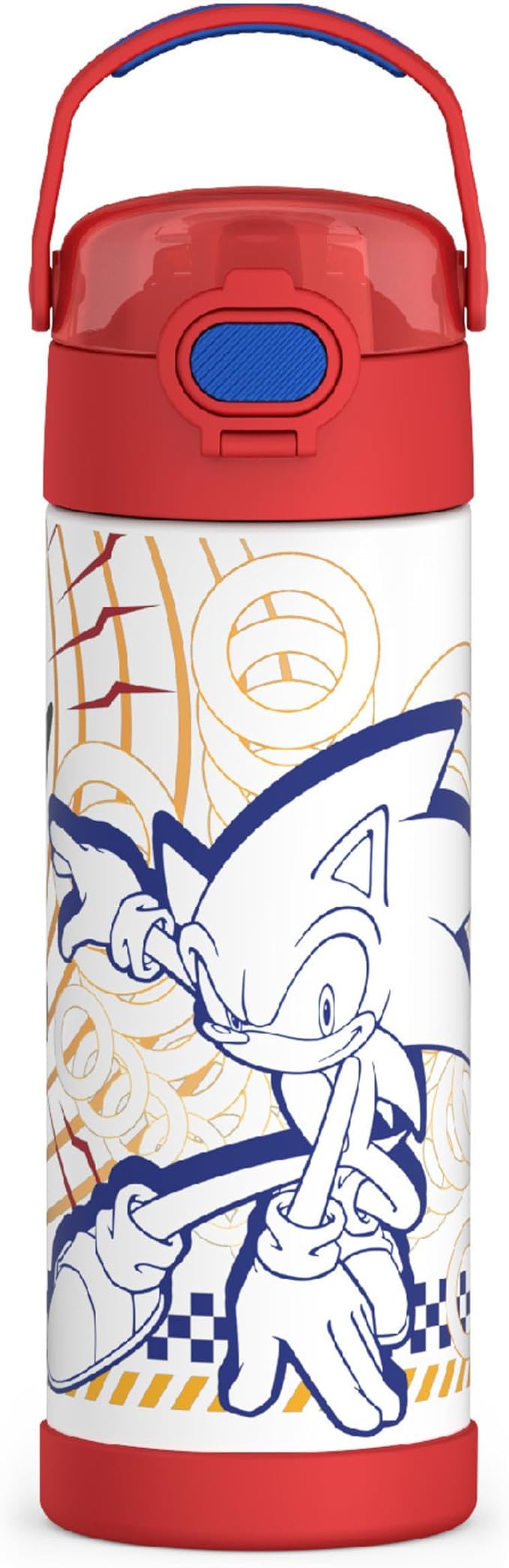 THERMOS FUNTAINER 16 Ounce Stainless Steel Vacuum Insulated Bottle with Wide Spout Lid, Sonic