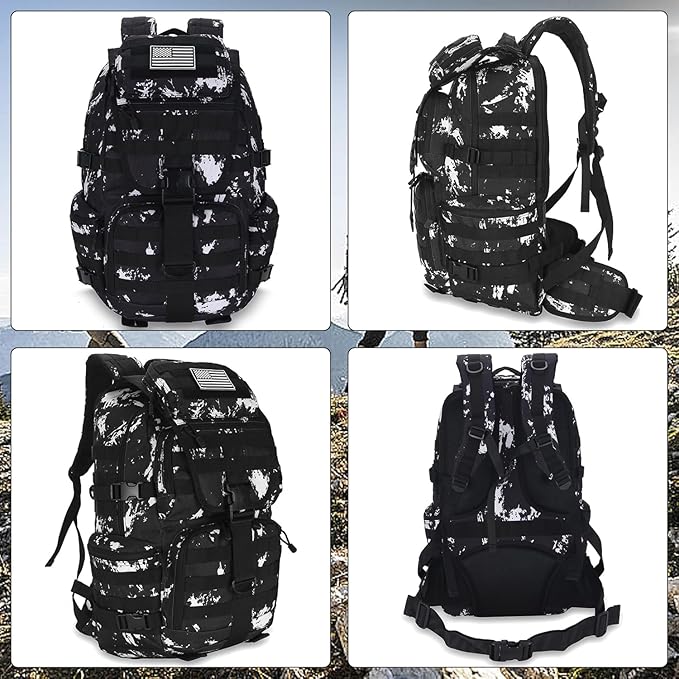 50L Military Tactical Backpack 3 Day Assault Pack Molle Daypack Hiking Backpack for Men and Women