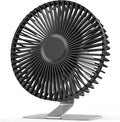 SLENPET 6 inch USB Small Desk Fan, 4 Speeds, Ultra-quiet, 90° Adjustment for Better Cooling, Portable Mini Powerful Desktop Table Fan, Mini Personal Fan for Home Office, Metal Base, Silver