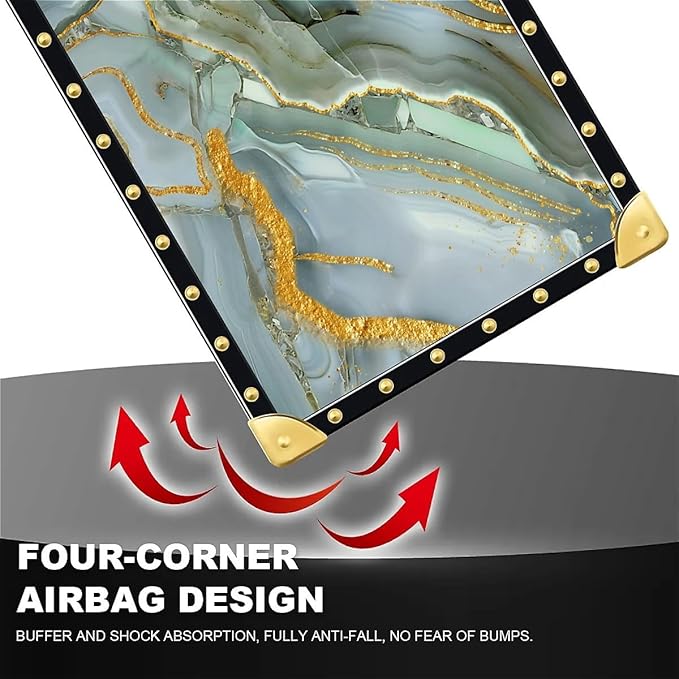 Compatible with iPhone 13 Pro Max Case, Golden Texture Marble Veining Luxury Golden Decoration for Girl Women Soft TPU Shockproof Protective Hard PC Back for iPhone 13 Pro Max