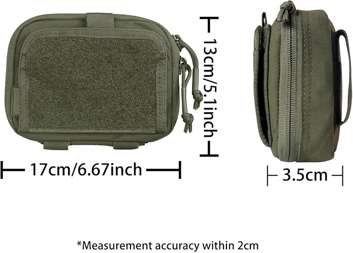 ADMIN Muti-Purpose Tactical Map Bag - MOLLE Compatible with Quick-Access Outer Compartment EDC Organizer