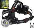 LED Rechargeable Headlamp, 99,000 Lumens Head Lamps (Include Βattery) Super Bright Long Distance Headlamps with 5 Mode Waterproof, 90° Adjustable Head Lights for Forehead Adults Outdoor Camping