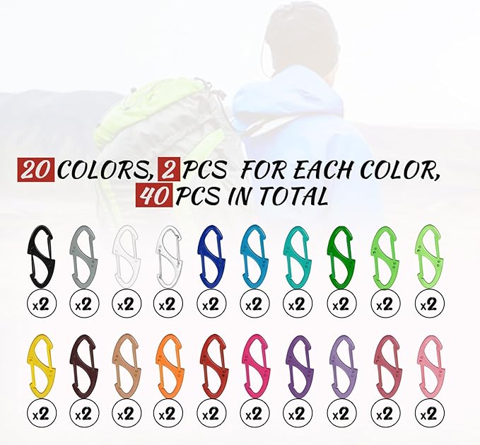 Lanyard Swivel Snap Hooks Heavy Duty Metal Lobster Claw Clasps for Backpack Charms, Zipper Pulls, Beads Projects, Colorful Little Clip