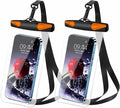 Waterproof Phone Pouch, Waterproof Phone Case with Lanyard for iPhone, Samsung, IPX8 Cellphone Beach Dry Bag Kayak Cruise Ship Essentials 2Pack-7.5"