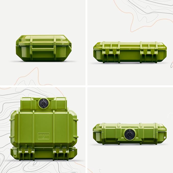 Evergreen 56 Dry Box - EDC Tough Protective Case USA Made for Organization of Cameras, Phones, Camping, Fishing, Hiking, Water Sports (Green)