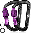 Rhino Produxs 12kN (2697 lbs) Heavy Duty Carabiner Clips, for Securing Pets, Outdoor, Camping, Hiking, Hammock, Dog Leash Harness, Keychains