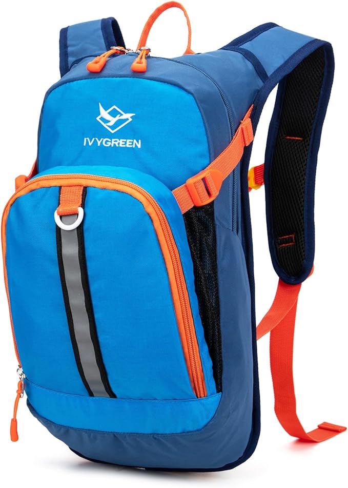 Ivygreen Kids Hydration Backpack, Hiking Backpack for Boys or Girls with 1.5L Water Bladder