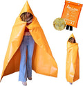 Supa Ant Fire Blanket -Certified 1500F Extra Thick, Glow in The Dark Fireproof Emergency Supplies. 500gsm, 0.5mm Thick Wearable Fire Blankets for Home. Emergency Blanket with Cape and Hood 70"x55"
