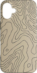 Coyote Country Guide Lines Topographical Contour Map Case for iPhone 16 Plus
