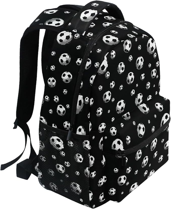 Wamika Football Ice Fire Boy Backpack Soccer Ball Sports School Backpack Kids Preschool Girl Book Bag