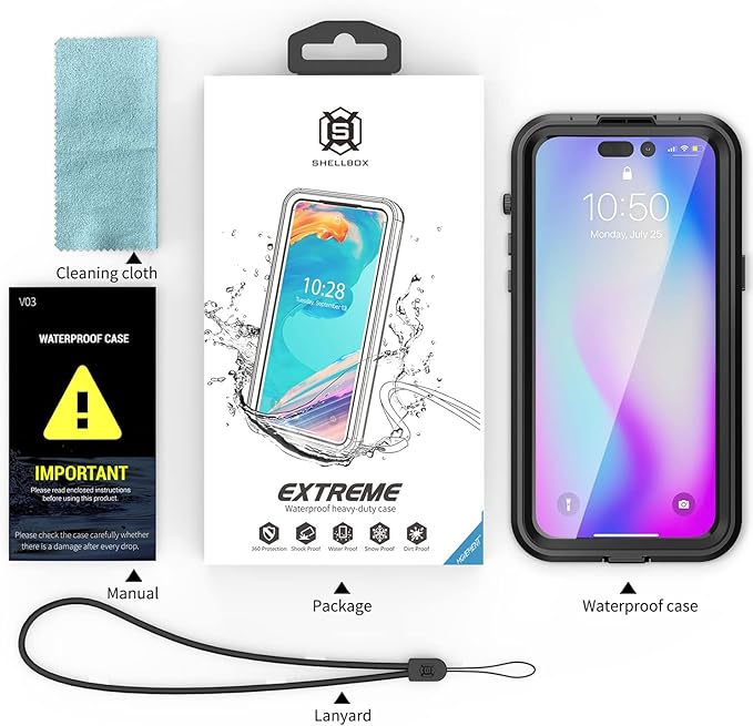 AICase for iPhone 14 Pro Max Case Waterproof, Compatible with Magsafe Magnetic Protective iPhone 14 Pro Max Phone Case, Water Proof Mag Safe Magnet Shockproof Full Body Clear with Screen Protector