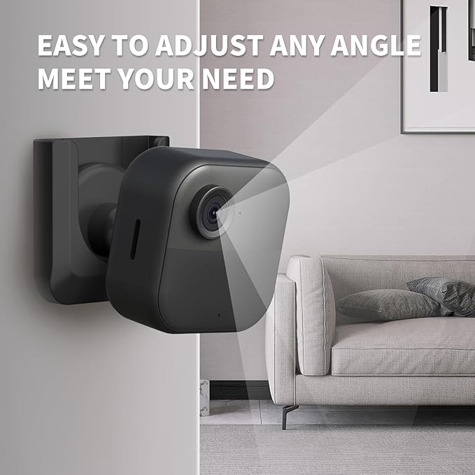 Blink Camera No Drill Wall Mount Bracket for Blink Outdoor 4/ Outdoor 2K+ / Blink Mini 2/Blink Indoor Camera,No Screw Adhesive Blink Camera Mount for Blink Indoor 3Pack (Camera Not Included) Black