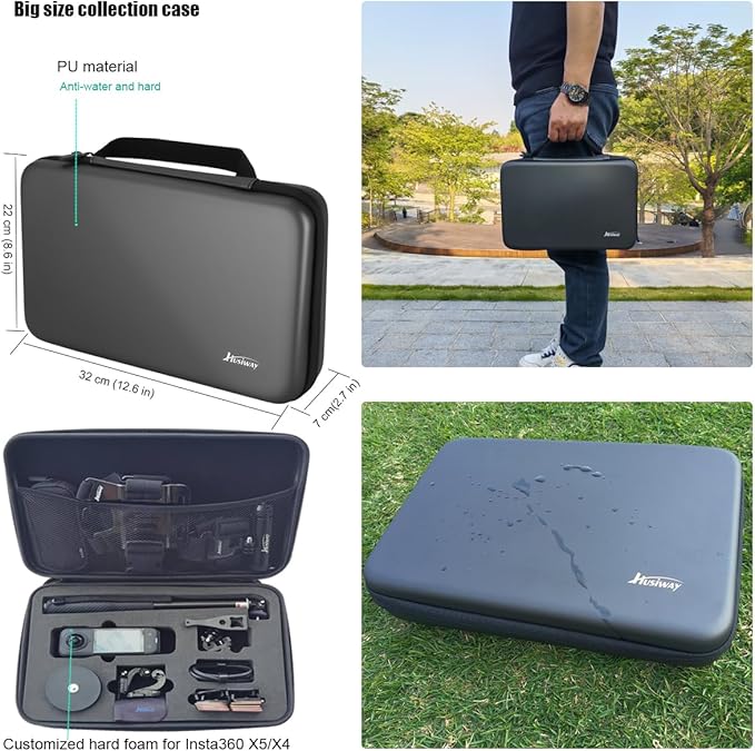 Accessories Kit for Insta360 X5 / X4 Camera Mount Bundle with Magnetic Mount Carrying Case, Selfie Stick, Tripod, Chest Strap,Bike Clamp,Screen Protector Non-Slip Mounts for Insta 360 X5 / X4 60I