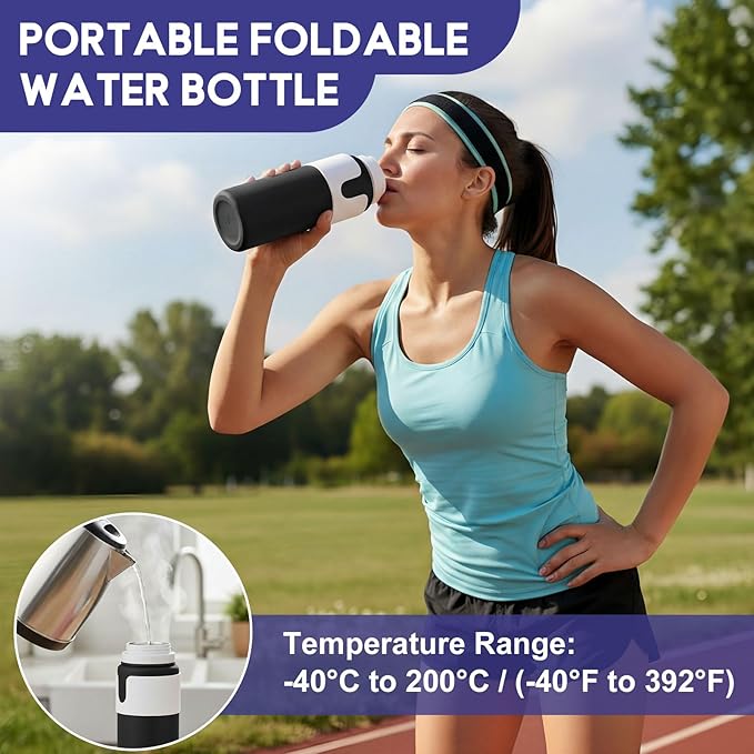 LemonRoad 4 Pcs 26 oz Silicone Collapsible Water Bottle, Portable Foldable Water Bottle Leakproof with Carabiner Reuseable Lightweight for Travel Sports Hiking Camping Cycling Office (Multicolor)