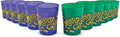 Fun Express Plastic Cups Reusable 12 Pack - Heavy Duty Mardi Gras Party Cups 11oz for Celebrations | Colorful Green Plastic Drinkware Set for Indoor & Outdoor Events | BPA-Free Bulk Party Essentials