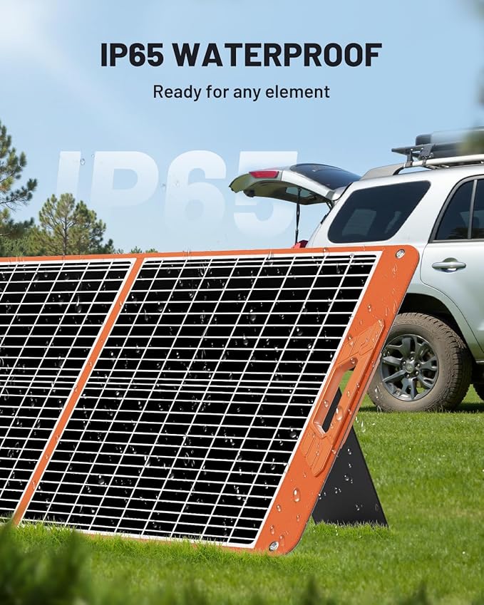 SOLUPUP 60W Portable Solar Panel Charger, 23.5% High Efficiency Foldable Solar Panels for Power Station, IP65 Waterproof Solar Charger with QC3.0 USB-A & USB-C Outputs for Outdoor Camping RV Trip