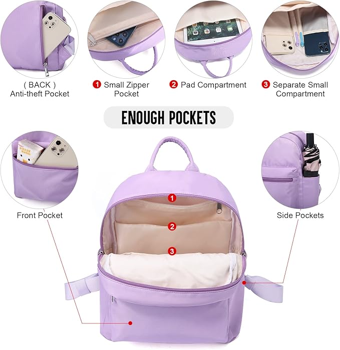 LOVEVOOK Mini Backpack for Women Light Weight Small Waterproof Backpack Purses Daily Backpack… | Light Weight