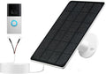 Solar Panel Charger Compatible with Ring Video Doorbell 3/3+/4, Battery Video Doorbell Plus, 13.2ft Waterproof Charging Cable, 360°Adjustable Mount,5W 5V, 7.5 * 6.4" (1)