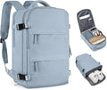 coofay Travel Backpack For Women Men Airline Approved Carry On Backpack Flight Approved Waterproof Sports Luggage Backpack Casual Daypack Small Hiking Backpack Grey Blue