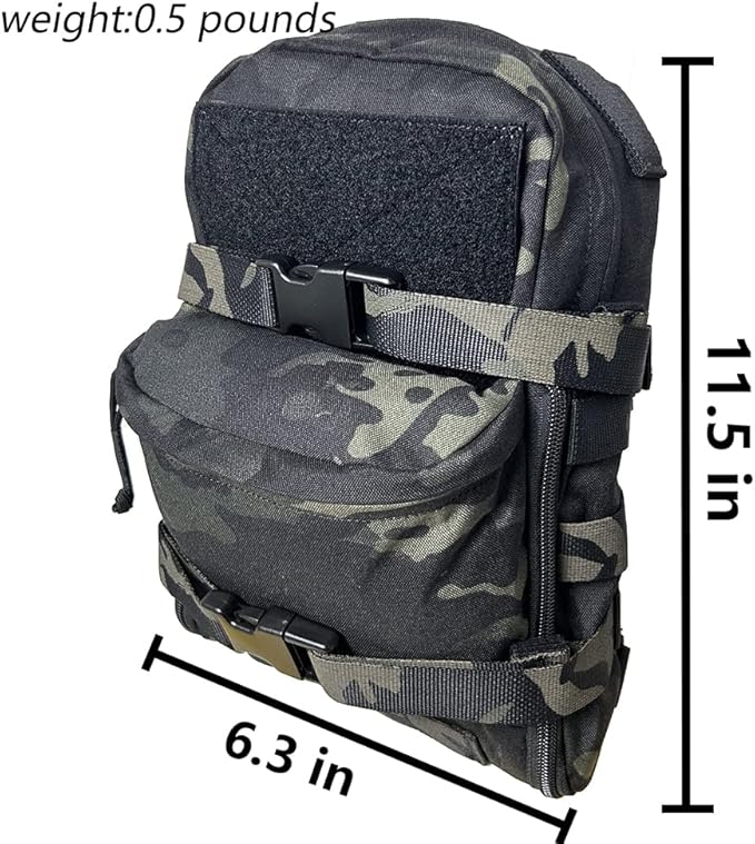 Tactical Hydration Backpack for 2L Hydration Bladder, Lightweight Hydration Backpack MOLLE Water Carrier for 2L Hydration Bladder Reservoir Pack for Hiking Biking Running Climbing