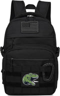 Kids Tactical Backpack Army Molle Bookbag Military Boys Backpack for School, Outdoor, Camping (Includes 2 Patches +1 Carabiner), Black