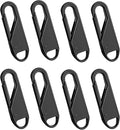 OXT 8 PCS Black Upgraded Zipper Pull, Premium Zipper Pull Replacement, Zipper Tab Tags Cord Extension Fixer for Luggage, Backpacks, Jackets, Purses, Handbags
