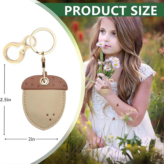 Leather Keychain Holder Case Compatible with AirTag,Cute air tag Cover with Keychain Ring,GPS Tracker Case for Keys