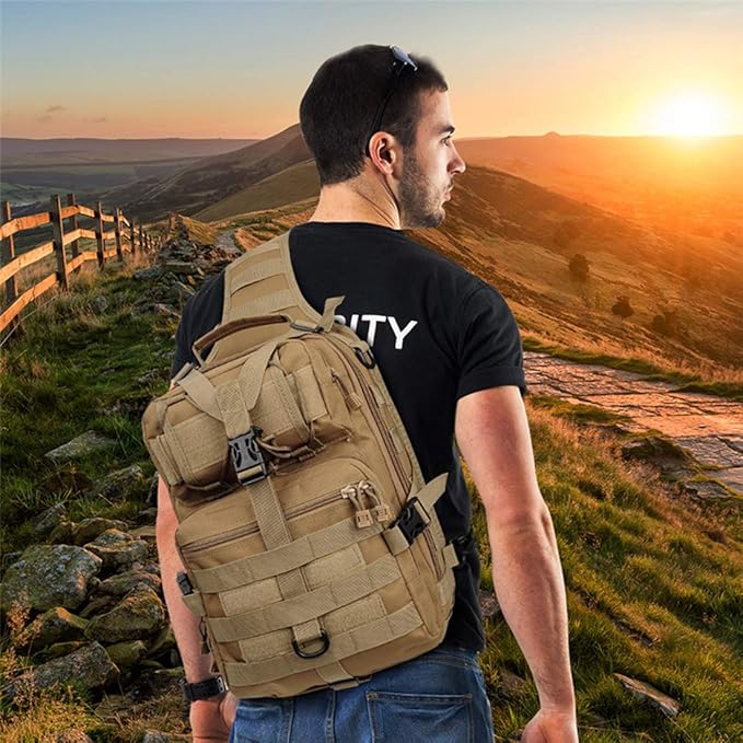 hopopower Tactical Sling Bag, Sport Bag Military Rover Shoulder Backpack EDC Assault Range Bag, Chest Pack Handbag Waterproof