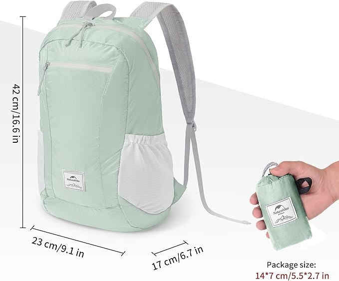 Naturehike 18L Lightweight Hiking Daypack, Waterproof Camping Packable Backpack Ultralight for Travel, Airplane, Adults