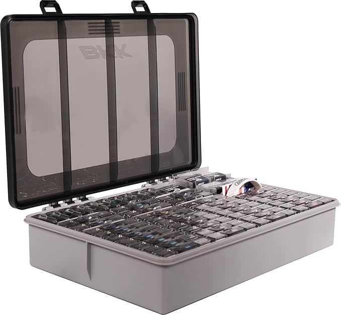BKK OCD Tackle Box - Fishing Tackle Box with dividers | Tackle Storage Organizer System Fully Loaded | Includes Armor-Point Hooks and Accessory Boxes